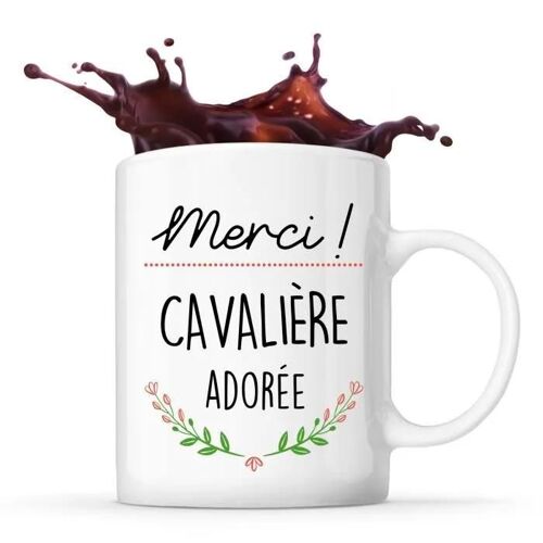 Mug Merci Cavalière Adorée | Tasse Idée Cadeau Collègue Travail Retraite