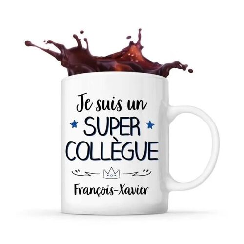 Mug - François-Xavier - Tasse Cadeau - Céramique - Blanc - Cylindrique