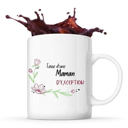 Mug - Maman D'exception - Céramique - Imprimé Recto/Verso - 325 Ml - Résistant Lave-Vaisselle