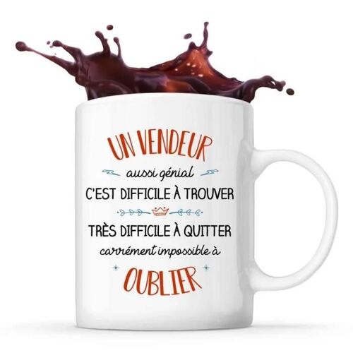Mug Un Vendeur Aussi Génial | Tasse Cadeau Travail Métier Départ Retraite Collègue Anniversaire Noël