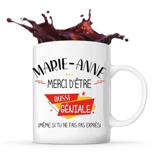 Mug - Marie-Anne - Céramique - Blanc - Cylindrique - Compatible Lave-Vaisselle