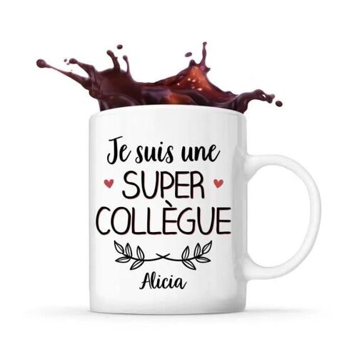 Mug - Alicia - Tasse Cadeau - Céramique - Blanc - Contemporain Design