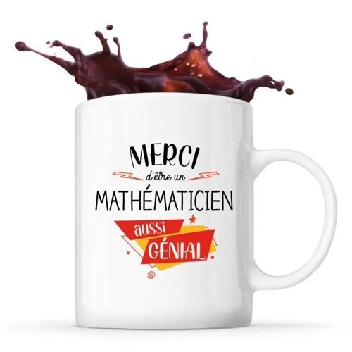 Mug Merci Mathématicien Génial | Tasse Idée Cadeau Collègue Travail Retraite