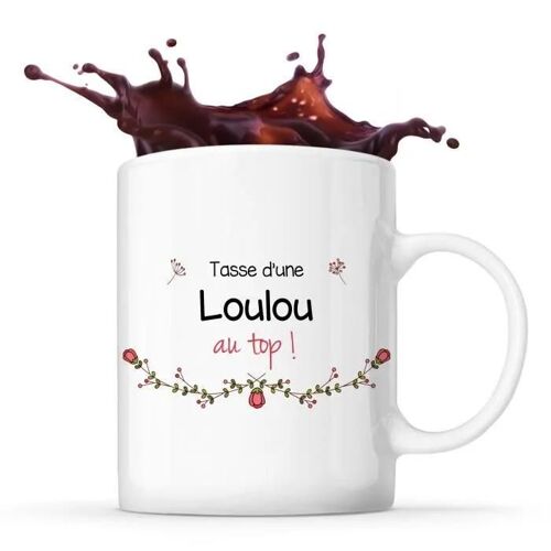 Mug - Loulou Au Top - Céramique - Imprimé Recto/Verso - Résistant Lave-Vaisselle - 325 Ml