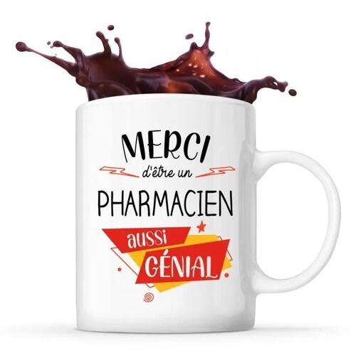 Mug Merci Pharmacien Génial | Tasse Idée Cadeau Collègue Travail Retraite