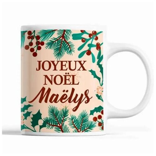 Mug - Maëlys - Noël - Céramique - Imprimé - 325 Ml