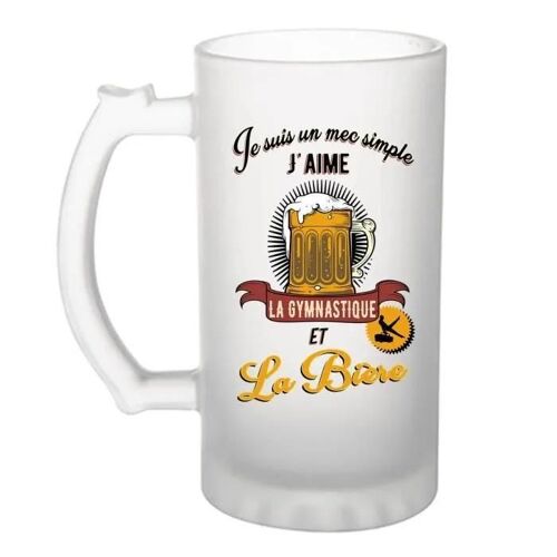 Chope De Bière Gymnastique Et Bière | Verre À Bière Pinte Cadeau Humour Alcool Et Loisir Pour Gymnaste