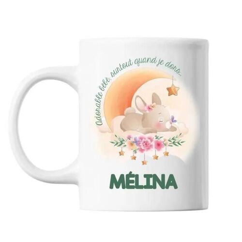 Mug - Mélina - Adorable Bébé - Céramique - 325 Ml - Lave-Vaisselle Et Micro-Onde