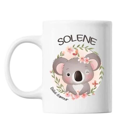 Mug - Bébé D'amour - Solene - Céramique - 325 Ml - Imprimé Recto Verso