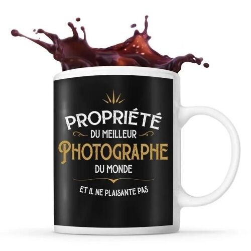 Mug Noir Propriété Du Meilleur Photographe