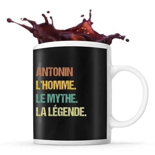 Mug - Antonin Mythe Légende - Céramique - Vintage - 325 Ml - Résistant Lave-Vaisselle