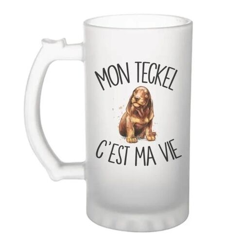 Chope De Bière Teckel C'est La Vie Chien | Verre À Bière Pinte Humour Alcool Idée Cadeau Fête Des Pères Anniversaire