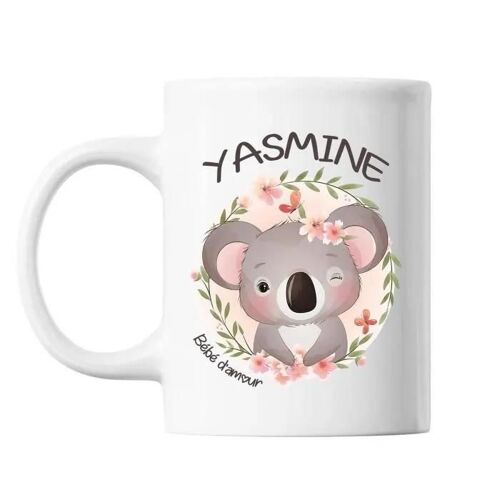 Mug - Bébé D'amour - Yasmine - Céramique - 325 Ml - Imprimé Recto Verso