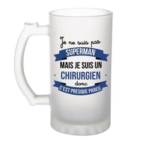 Chope De Bière Je Ne Suis Pas Superman, Je Suis Chirurgien | Verre À Bière Pinte Idée Cadeau Fête Des Pères Anniversaire