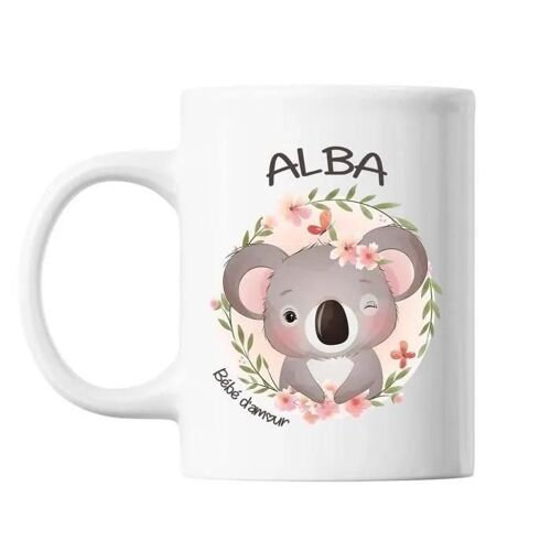 Mug Alba Bébé D'amour Koala | Tasse Cadeau Bébé Enfant