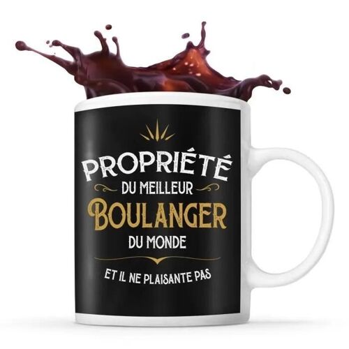 Mug Noir Propriété Du Meilleur Boulanger