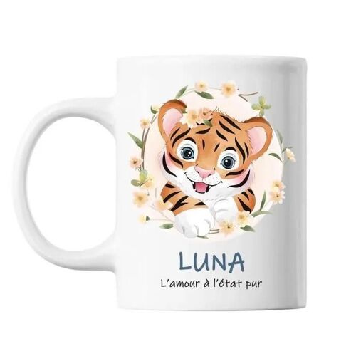 Mug - Luna - Amour Pur Tigre - Céramique - 325 Ml - Résistant Lave-Vaisselle Et Micro-Onde