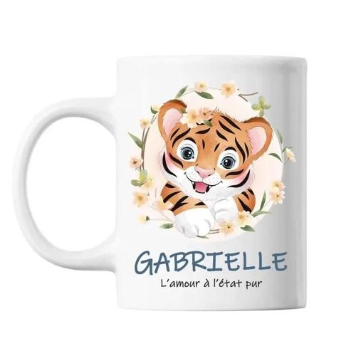 Mug - Gabrielle - Amour Pur Tigre - Céramique - 325 Ml - Lave-Vaisselle Et Micro-Onde