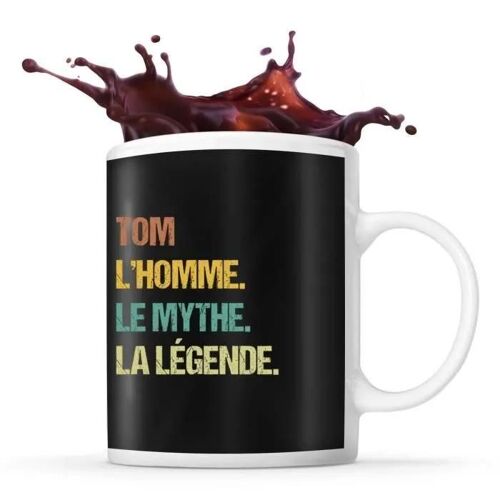 Mug - Tom - Mythe Légende - Vintage - Céramique - 325 Ml - Imprimé Recto/Verso