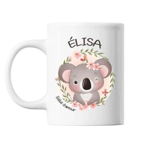 Mug - Bébé D'amour - Élisa - Céramique - 325 Ml - Lave-Vaisselle Et Micro-Onde