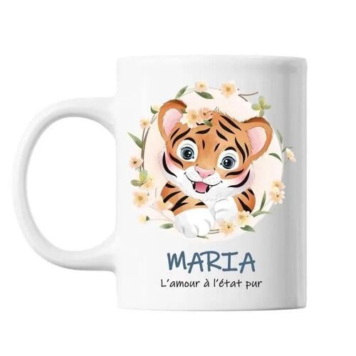 Mug - Maria - Amour Pur Tigre - Céramique - 325 Ml - Lave-Vaisselle Et Micro-Onde