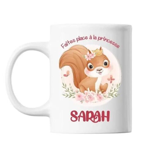 Mug - Sarah - Princesse Écureuil - Céramique - 325 Ml - Lave-Vaisselle Et Micro-Onde