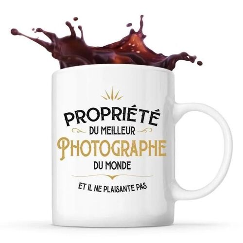 Mug - Meilleur Photographe - Céramique - Imprimé Recto Verso - Résistant Lave-Vaisselle - 325 Ml