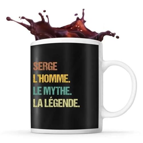 Mug - Serge - Mythe Légende Vintage - Céramique - 325 Ml - Résistant Lave-Vaisselle Et Micro-Onde