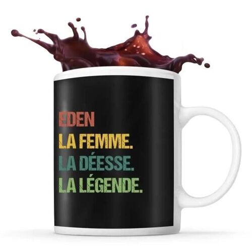 Mug - Eden La Déesse - Céramique - Vintage - 325 Ml - Imprimé Recto/Verso