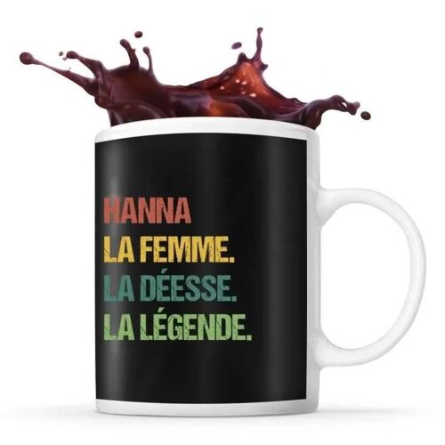 Mug - Hanna La Déesse - Céramique - Vintage - 325 Ml - Imprimé