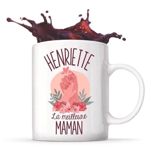 Mug - Henriette - La Meilleure Maman - Céramique - 325 Ml - Imprimé Recto/Verso