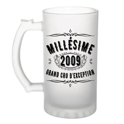 Chope De Bière 2009 Anniversaire 13 Ans | Verre À Bière Pinte Idée Cadeau Original | Imprimé En France