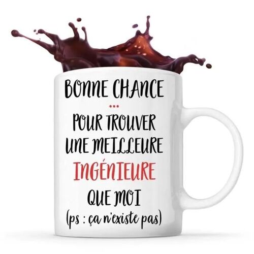 Mug - Ingénieure Ça N'existe Pas - Céramique - Blanc - Cylindrique - 325 Ml