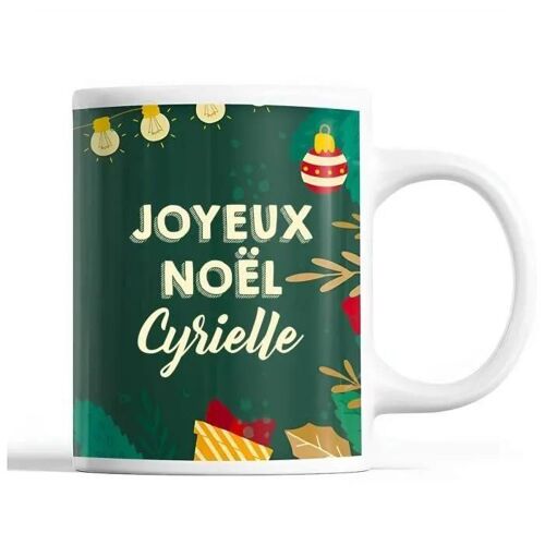 Mug - Cyrielle - Noël - Céramique - Imprimé - 325 Ml