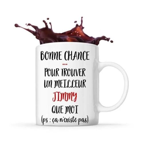 Mug - Jimmy - Tasse Céramique - Blanc - Cylindrique - 325 Ml