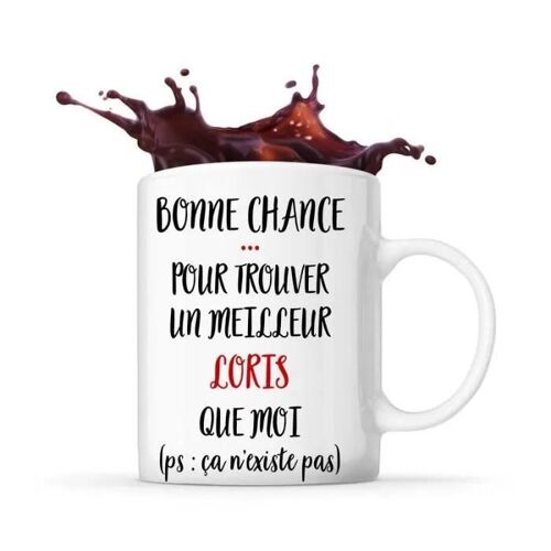 Mug - Loris - Tasse Cadeau - Céramique - Blanc - Cylindrique