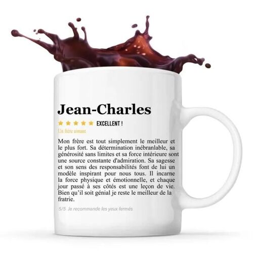 Mug Jean-Charles Avis Frère Recommandation | Tasse Frère Cadeau Anniversaire Noël Bro