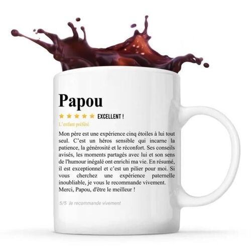 Mug Papou Avis Fils Recommandation | Tasse Fête Des Pères Cadeau Anniversaire Noël