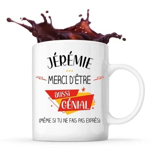 Mug - Jérémie - Tasse Cadeau - Céramique - Blanc - Contemporain