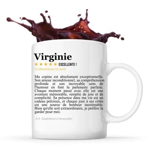 Mug - Virginie - Tasse Couple - Céramique - Design Contemporain - Compatible Lave-Vaisselle