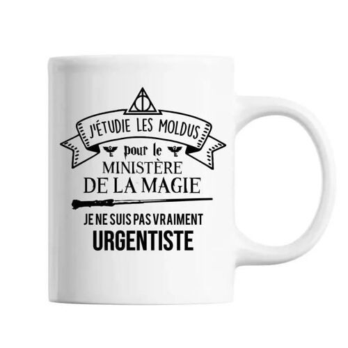 Mug - Urgentiste - Tasse Blanche - Céramique - Cylindrique - 325 Ml
