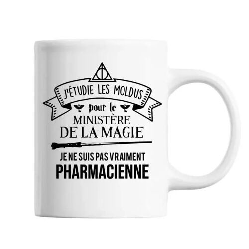 Mug - Femme - Pharmacienne - Céramique - Blanc - Contenance 325 Ml