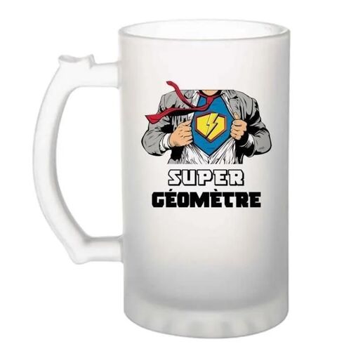 Chope De Bière Super Géomètre Verre À Bière Pinte Métier Départ Retraite Collègue Travail