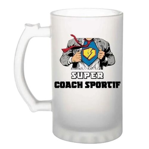 Chope De Bière Super Coach Sportif Verre À Bière Pinte Métier Départ Retraite Collègue Travail