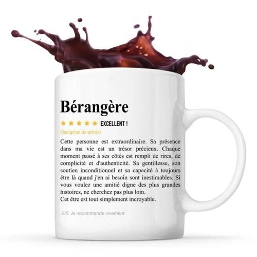 Mug Bérangère Avis Pote Recommandation | Tasse Amitié Cadeau Anniversaire Noël Santa Secret