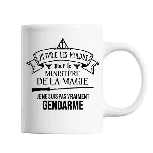 Mug Homme Gendarme Ministère Magie | Tasse Blanche