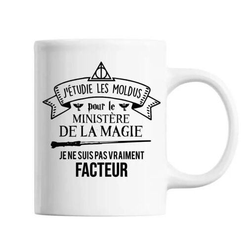Mug - Facteur - Tasse Blanche - Céramique - Cylindrique - 325 Ml