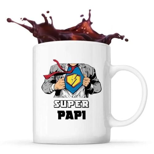 Mug Super Papi Tasse Café Thé Famille - Amis, Fête Des Grands-Pères