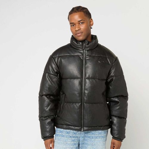 Karl Kani Metal Signature Pu Leather Puffer Jacket Homme Doudounes Noir Taille L Vêtements