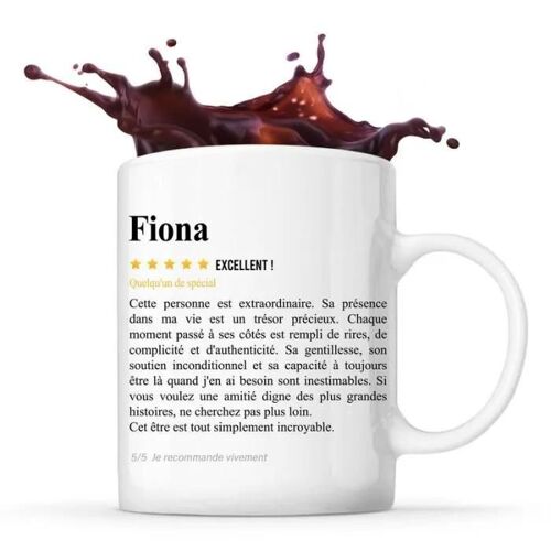 Mug Fiona Avis Pote Recommandation | Tasse Amitié Cadeau Anniversaire Noël Santa Secret